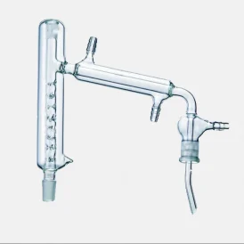 Lab Glassware Distilling Adapter Glass Connecting Tube...