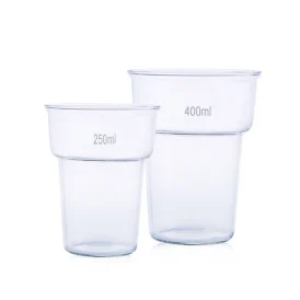 Lab Use 400ml Borosilicate 3.3 Glass Cup Transparent...