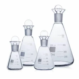 Laboratory Iodine Water Conical Flasks School Stoppered...