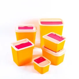 Sharp Container Disposable Medical 5 Quarts Square...