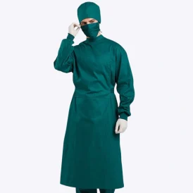 Green Unisex Washable Surgical Gowns